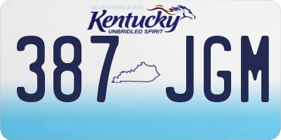 KY license plate 387JGM