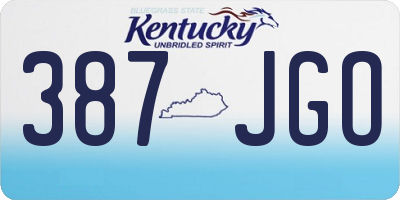KY license plate 387JGO