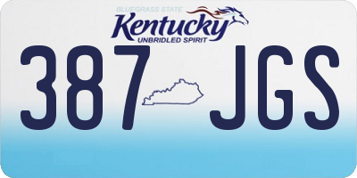 KY license plate 387JGS