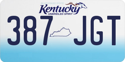 KY license plate 387JGT