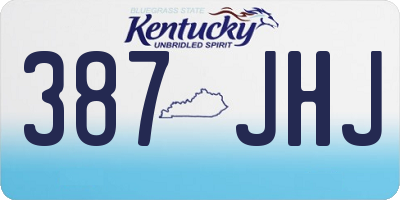 KY license plate 387JHJ