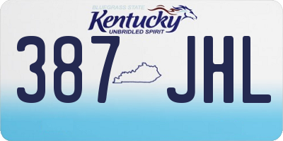 KY license plate 387JHL