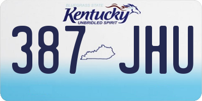 KY license plate 387JHU