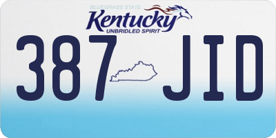 KY license plate 387JID