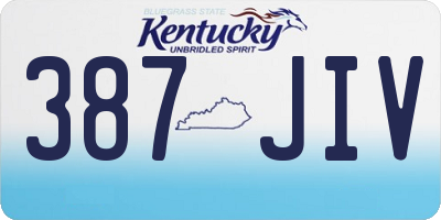 KY license plate 387JIV
