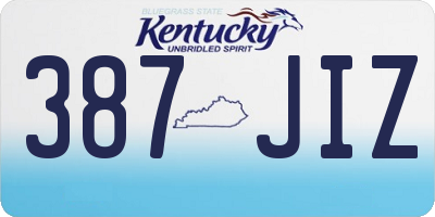 KY license plate 387JIZ
