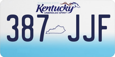 KY license plate 387JJF