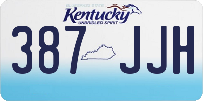 KY license plate 387JJH