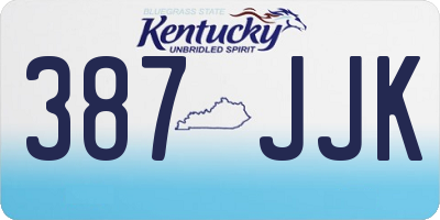 KY license plate 387JJK