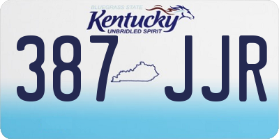 KY license plate 387JJR