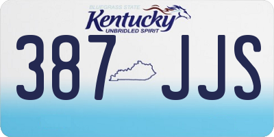 KY license plate 387JJS