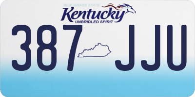 KY license plate 387JJU