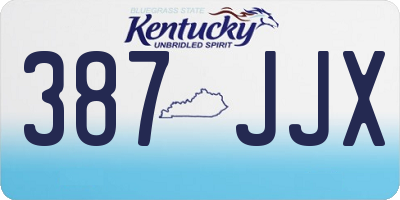 KY license plate 387JJX