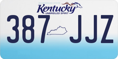 KY license plate 387JJZ