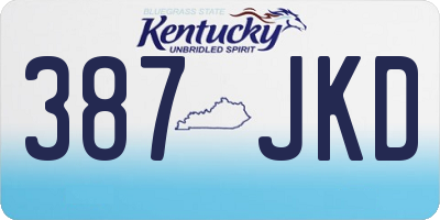 KY license plate 387JKD