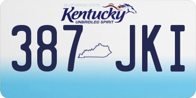 KY license plate 387JKI