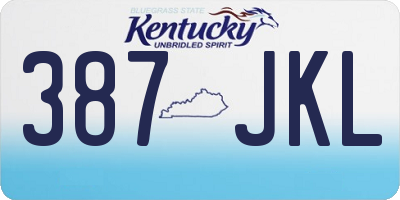 KY license plate 387JKL