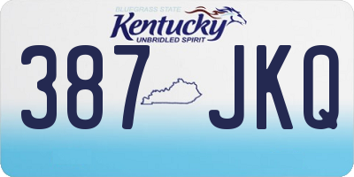 KY license plate 387JKQ