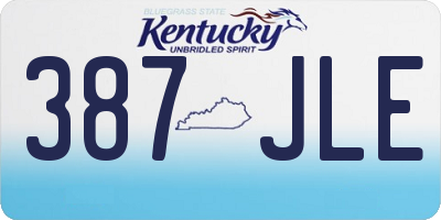 KY license plate 387JLE