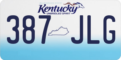 KY license plate 387JLG