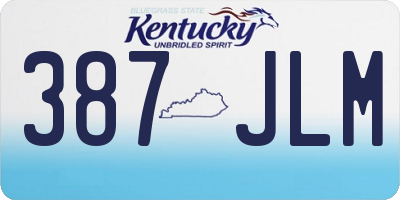 KY license plate 387JLM