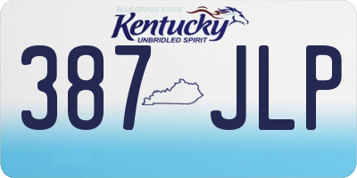 KY license plate 387JLP