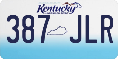 KY license plate 387JLR