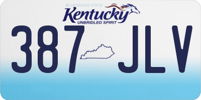 KY license plate 387JLV