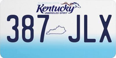 KY license plate 387JLX