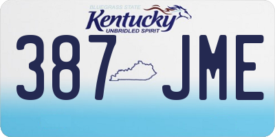 KY license plate 387JME