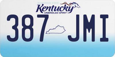 KY license plate 387JMI
