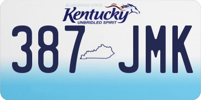 KY license plate 387JMK