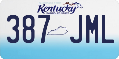 KY license plate 387JML