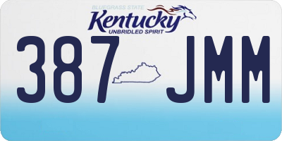 KY license plate 387JMM