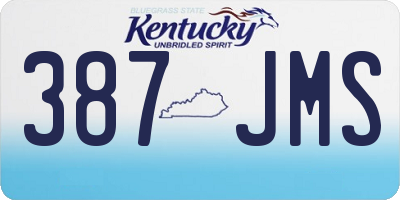 KY license plate 387JMS