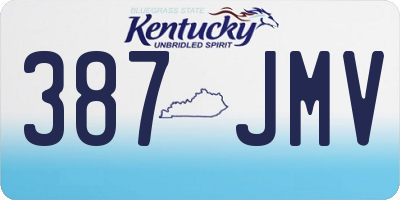 KY license plate 387JMV