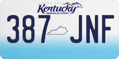 KY license plate 387JNF