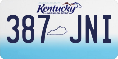 KY license plate 387JNI