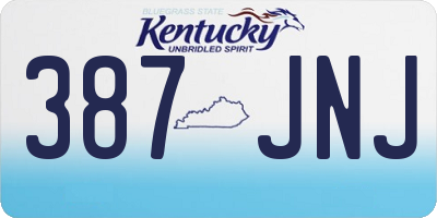 KY license plate 387JNJ