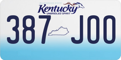 KY license plate 387JOO