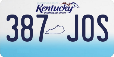 KY license plate 387JOS