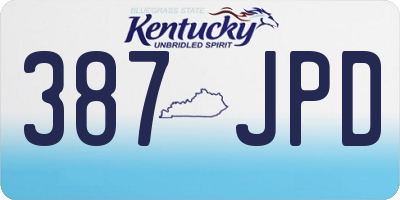 KY license plate 387JPD