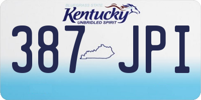 KY license plate 387JPI
