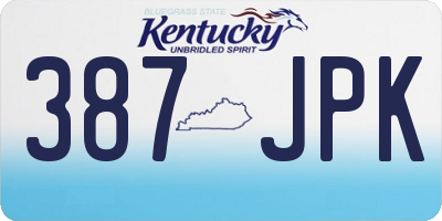 KY license plate 387JPK