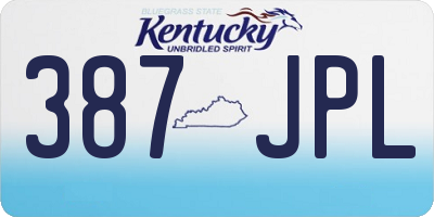 KY license plate 387JPL