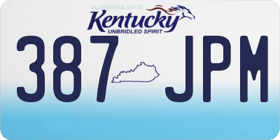 KY license plate 387JPM