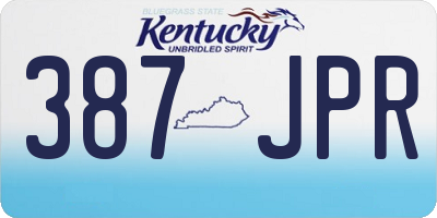 KY license plate 387JPR