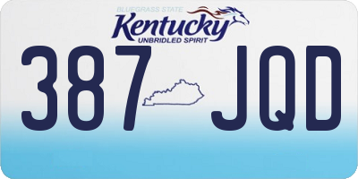 KY license plate 387JQD