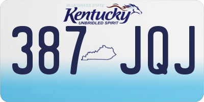 KY license plate 387JQJ