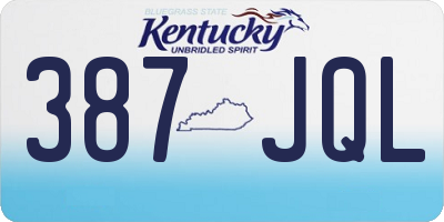 KY license plate 387JQL